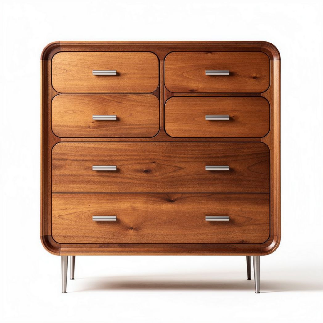 Wooden chest of drawers with six storage compartments 80 x 40 x 100cm
