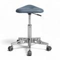 Saddle stool with adjustable height and metal base for ergonomic seating 50 x 50 x 75cm