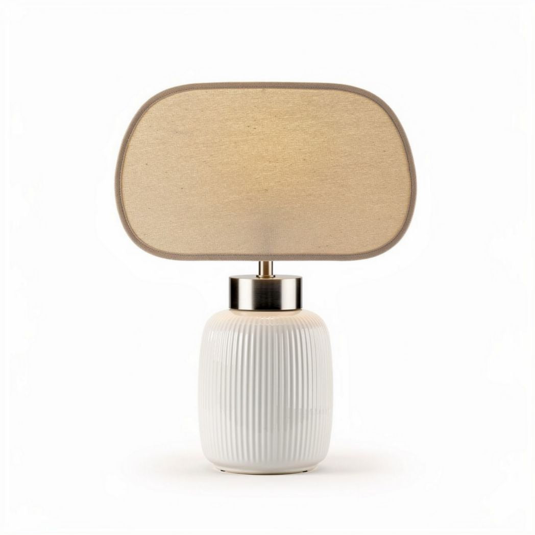 Ceramic table lamp with fabric shade suitable for living room or bedroom 20 x 30 x 50cm