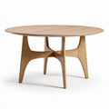 Round wooden dining table for indoor use 70 x 70 x 75cm brown finish